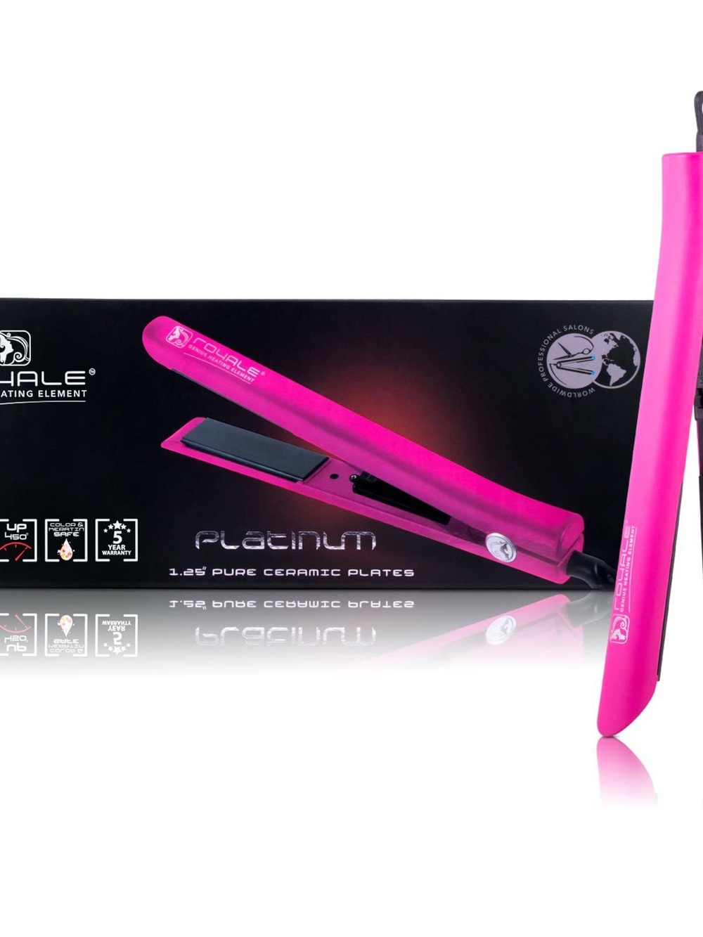 Platinum 1.25" Pink Ceramic Flat Iron
